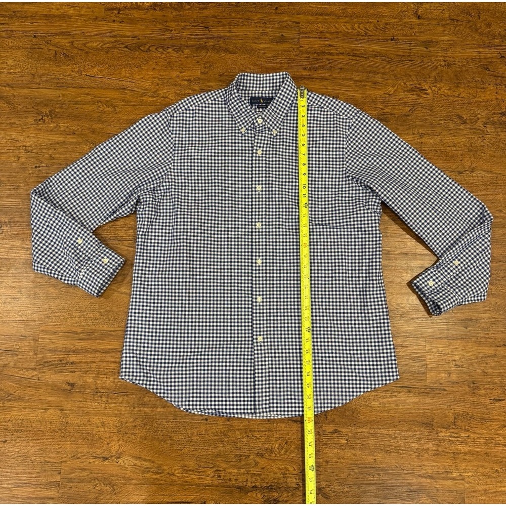 Polo Ralph Lauren Blue Check Flesh Pony Logo Casual Button Down Shirt‎ Men's XL - Picture 8 of 10